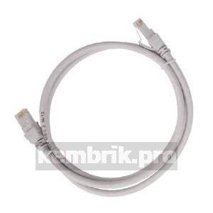 Патч-корд ITK категория 6A S/FTP 1 метр PVC серый