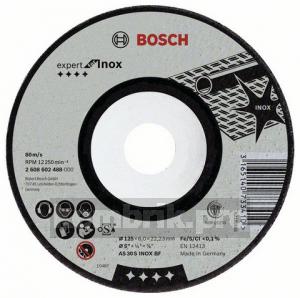 Круг зачистной Bosch Expert for inox 180x6x22по нерж. (2.608.600.540)