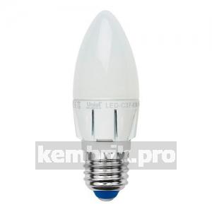 Лампа светодиодная Uniel Led-c37-6w/nw/e27/fr/dim alp01wh