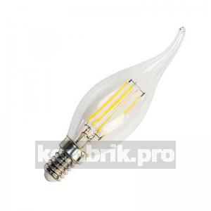 Лампа светодиодная LED 5вт Е14 теплый свеча на ветру FILAMENT
